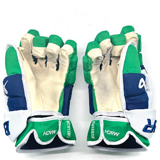 Bauer Supreme Mach - Gant NHL Pro Stock d'occasion - Michael Bunting (bleu/vert/blanc)